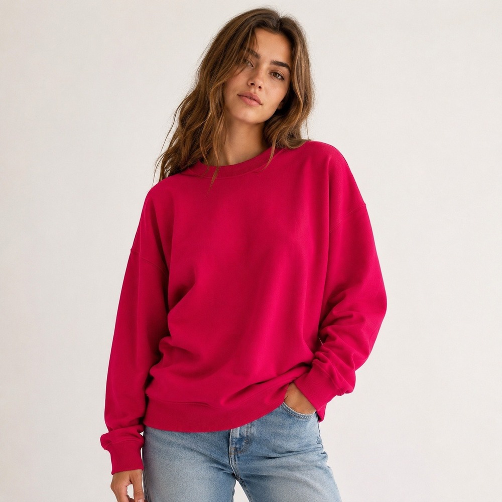 NEW American Giant Sweatshirt Small Modal‎ Fleece Crew Pink USA Basic Minimalist